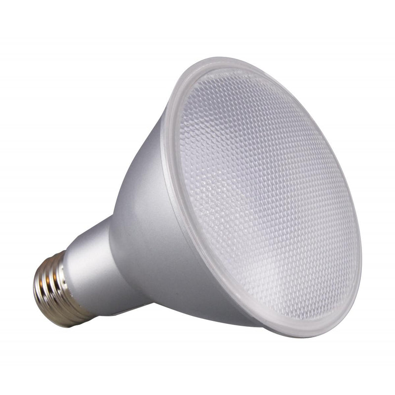 Satco 13 Watt 1000 Lumen 40 Degree Beam Dimmable LED PAR30 Long Neck Flood Light Bulb 90 CRI 120V 2700K Warm White  