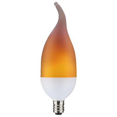 Satco 2 Watt LED Flame Bulb E12 Candelabra Base 1400K 1400K Soft White  
