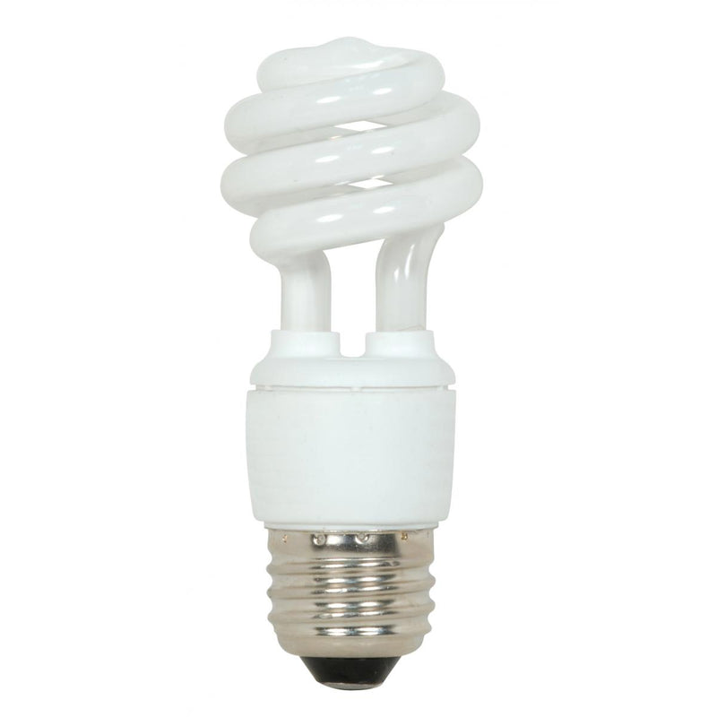 Satco 9 Watt T2 Mini Spiral Compact Fluorescent Light Bulb 2700K Warm White  