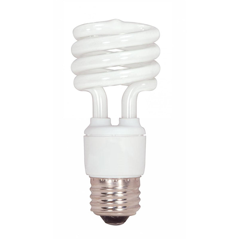 Satco 13 Watt T2 Mini Spiral Compact Fluorescent Light Bulb 2700K Warm White  