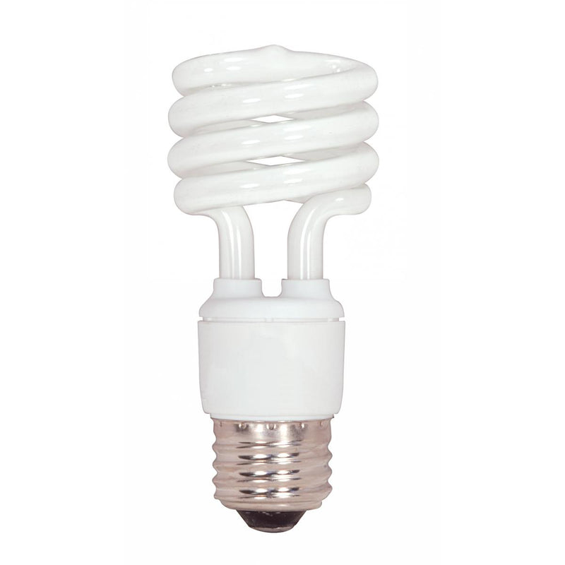 Satco 15 Watt T2 Mini Spiral Compact Fluorescent Light Bulb 2700K Warm White  
