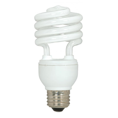 Satco 18 Watt T2 Mini Spiral Compact Fluorescent Light Bulb 2700K Warm White  