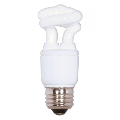 Satco 5 Watt T2 Mini Spiral Compact Fluorescent Light Bulb 2700K Warm White  