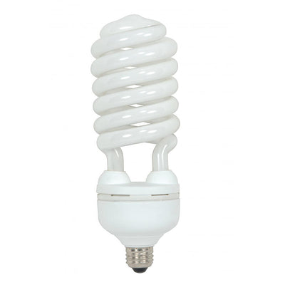 Satco 55 Watt Spiral E26 Medium Base Compact Fluorescent Light Bulb 2700K Warm White  