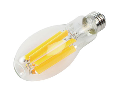 TCP 14 Watt ED17 High Lumen 120-277V LED Clear Filament Bulb 2200K Super Warm White  