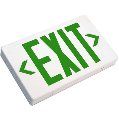 TCP Emergency Battery Backup LED Double Face Exit Sign Green  
