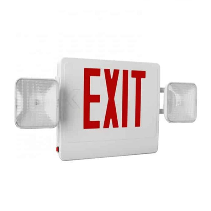 TCP Red LED 120 or 277 Volt Exit Emergency Combo Red  