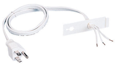 Juno 6 Foot Cord and Plug For Under Cabinet Light Fixture White  
