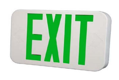 Morris Products Standard AC Double Faced LED Universal Mount Exit Sign Green  