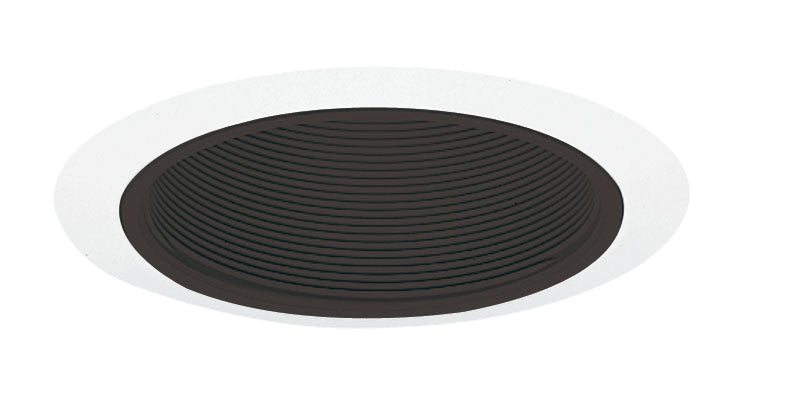 Juno 5 Inch Black Recessed Baffle With Trim White  