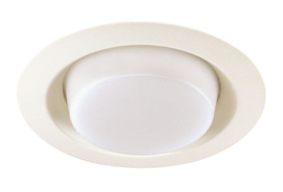 Juno 21 WH 6 Inch Lensed Drop Opal White Shower Trim White  