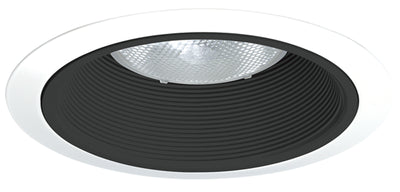 Juno 6 Inch Recessed Tapered Black Baffle With Trim White  