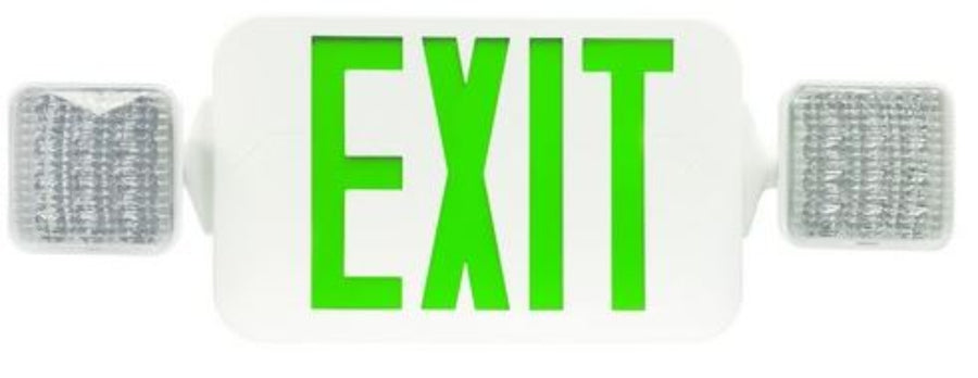 Green Exit Sign Black Exit Sign With Emergency Lights – Green LED ...