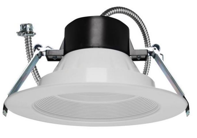 MaxLite 6 Inch 13 Watt Color Selectable LED Universal Downlight Fixture and Retrofit 3000/3500/4000K Selectable White 