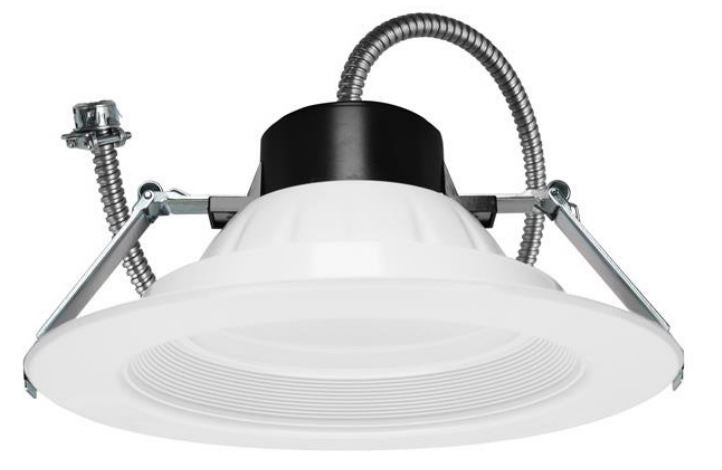 MaxLite 8 Inch 22 Watt Color Selectable LED Universal Downlight Fixture and Retrofit 3000/3500/4000K Selectable White 